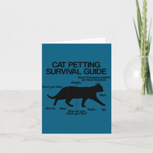 Funny Saying Cat Owner Petting Guide Cat Lover Gif Karte (Vorderseite)