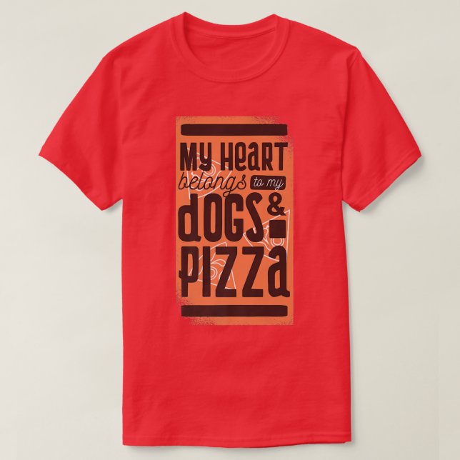 Funny saying pet dog eat pizza fast food gift  T-Shirt (Design vorne)