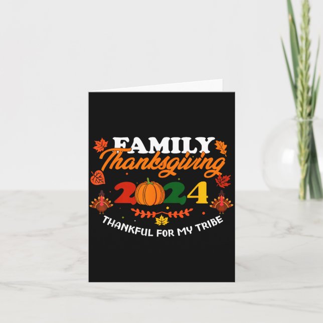 Funny Saying Quote Gift Family Thanksgiving 2024 T Karte (Vorderseite)