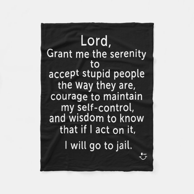 Funny Sayings S - New Serenity Jail Prayer  Fleecedecke (Vorderseite)
