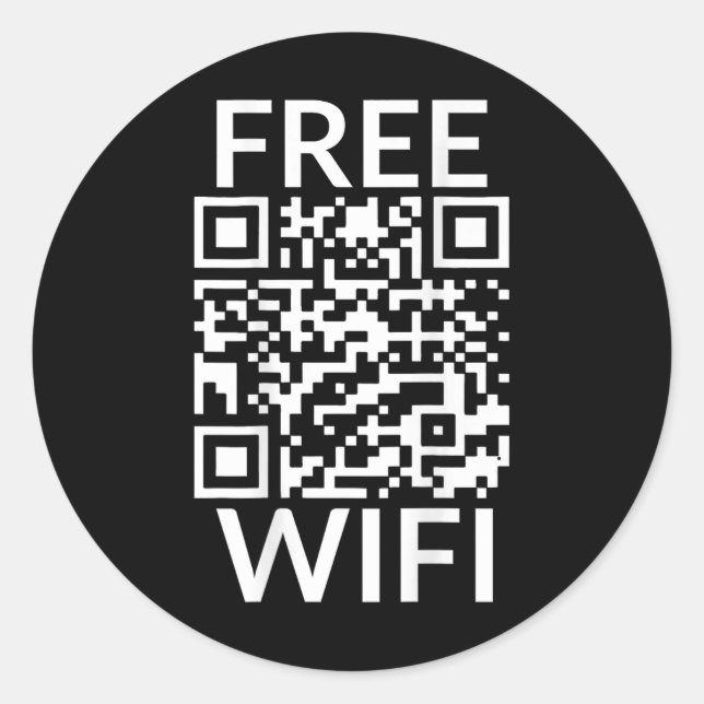 Funny Scan Free Wifi Trump tanzt Prank Qr Präsiden Runder Aufkleber (Vorderseite)