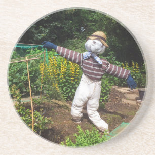 Funny scarecrow sandstein untersetzer