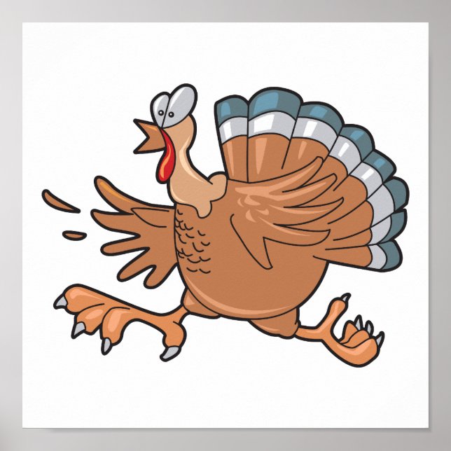 funny scared turkey poster (Vorne)