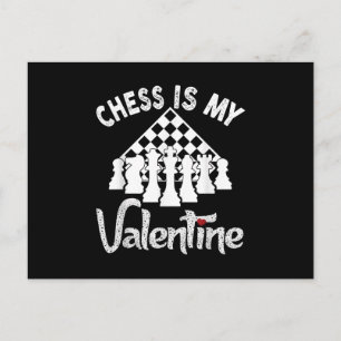 Funny Schach ist mein Valentine Coach Spieler Fan  Postkarte