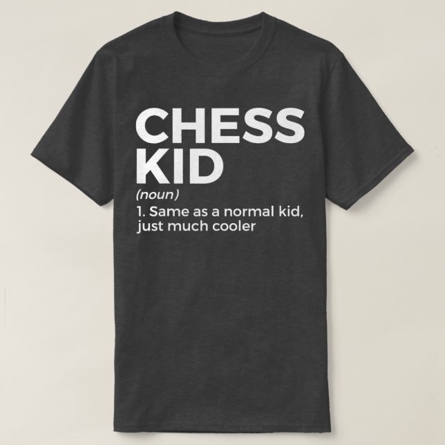 Funny Schach Kid Definition Schachspieler T-Shirt (Design vorne)