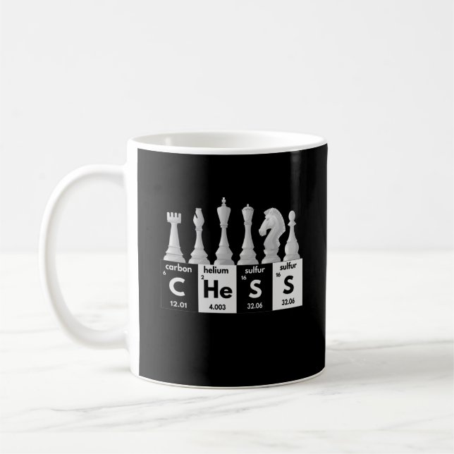 Funny Schach Spieler Spiel Board Periodisches Tisc Kaffeetasse (Links)