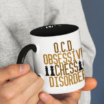 Funny Schach Tasse<br><div class="desc">Ich habe eine Zwangsstörung. Ich bin OCD, weil ich das Schachspiel gespielt habe. Checkmate! Ein lustiges Schachspieler Geschenk.</div>