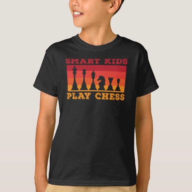 Funny Schachbrett Champion Kid Board Spiel Nacht T-Shirt (Vorderseite)
