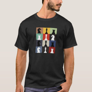 Funny Schachbrett T-Shirt Game Spaß Set Geschenk P