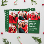 Funny Schau uns 5 Foto Collage Weihnachten<br><div class="desc">Diese lustige 5-Foto-Collage-Urlaubskarte zeigt Retro-Stil Typografie mit dem Text: "Schau uns an, sei alles festlich und so." Don diese Weihnachtsmannmützen, Rentierfresser, hässliche Pullover, oder andere offensichtliche Weihnachtsbekleidung und Accessoires. Dann schnappen Sie ein paar Fotos. Laden Sie Ihre Favoriten hoch, und voila - Sie haben sich eine Urlaubskarte got, die Ihren...</div>