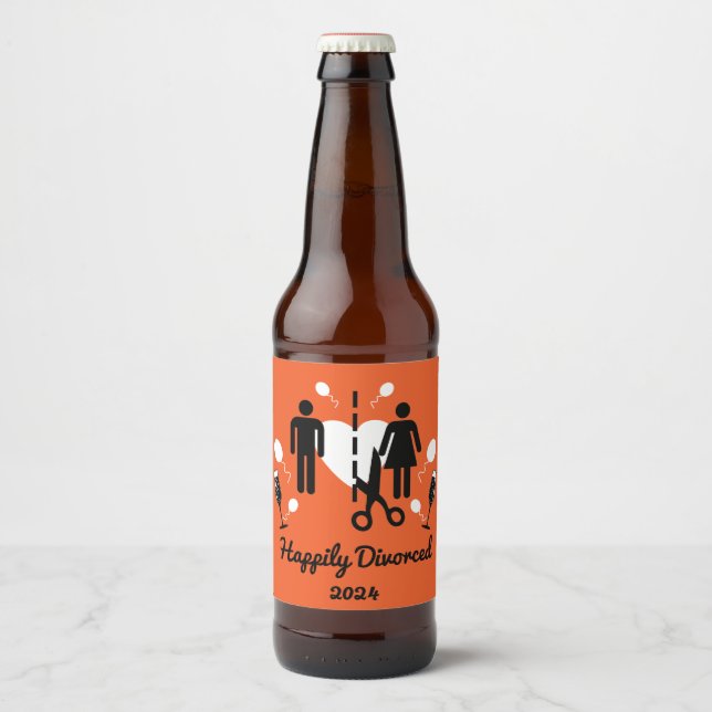 Funny Scheidung Beileid Geschenke Bierflaschenetikett (Vorderseite)