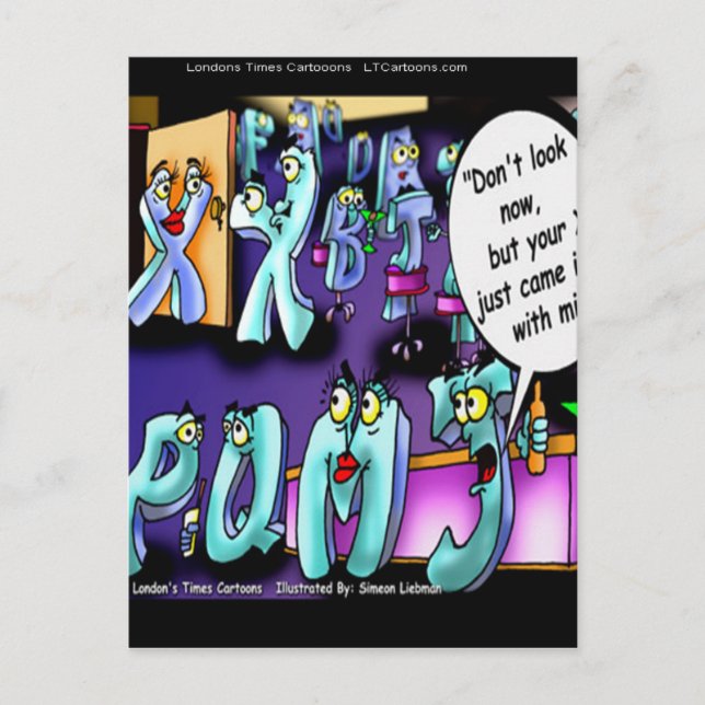Funny Scheidung My Ex & Yours Postkarte (Vorderseite)