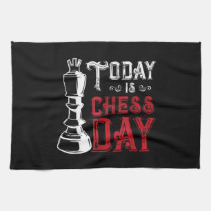 Funny Schess King Casting Design Geschirrtuch