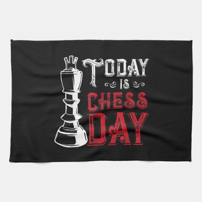 Funny Schess King Casting Design Geschirrtuch (Horizontal)