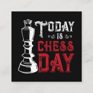 Funny Schess King Casting Design Quadratische Visitenkarte