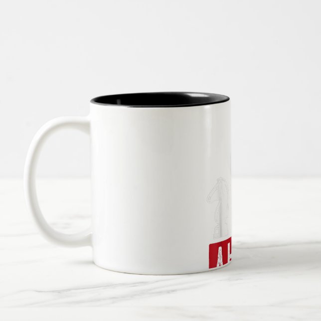 Funny Schess King Casting Design Zweifarbige Tasse (Links)