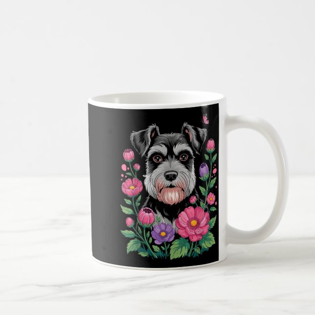 Funny Schnauzer Art For Women Schnauzer Dog Lover  Kaffeetasse (Rechts)