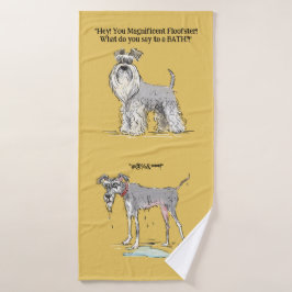 Funny Schnauzer Handtuch Badehandtuch