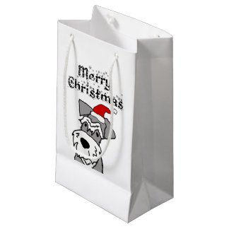 Funny Schnauzer Hund Frohe Weihnachten Kleine Geschenktüte