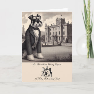 Funny Schnauzer Jane Austen Greetings Card Karte