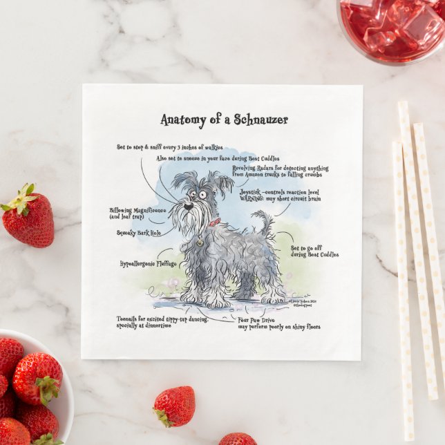 Funny Schnauzer Paper Napkin Serviette (Beispiel)