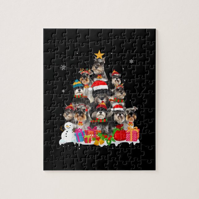 Funny Schnauzer Weihnachtsbaum Haustier Hund Lover (Vertikal)
