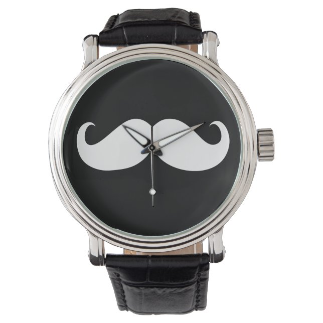 Funny Schnurrbart Armbanduhr (Vorderseite)