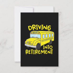 Funny School Bus Driver Retigift RSVP Karte