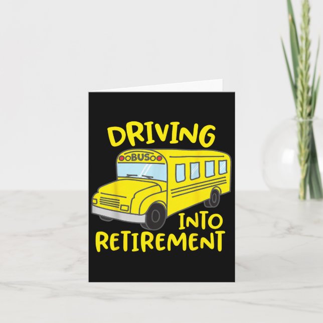 Funny School Bus Fahrer Rückgabe Geschenk Shirt Karte (Vorderseite)