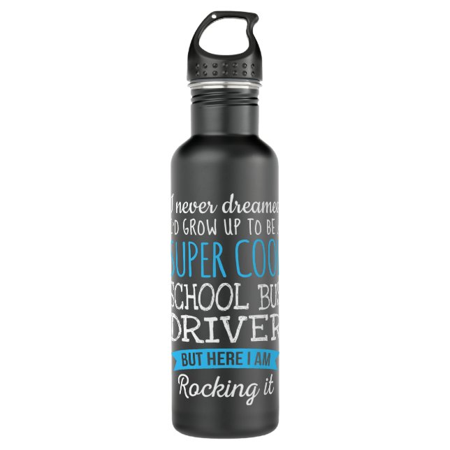 Funny School Bus Fahrer Tshirt Aufwertung Geschenk Edelstahlflasche (Vorderseite)