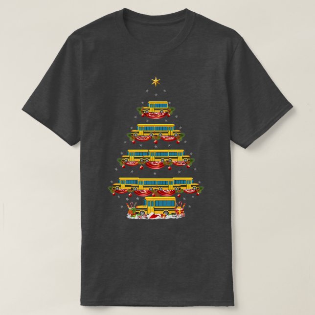 Funny School Busfahrer Xmas Santa School Bus Chri T-Shirt (Design vorne)