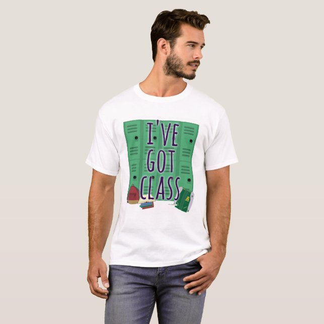 Funny School Class Student Slogan T-Shirt (Vorne ganz)