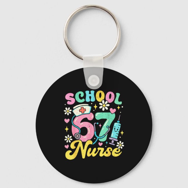 Funny School Nurse 67 Cute Medical Meme Design  Schlüsselanhänger (Vorderseite)