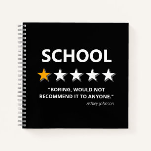 Funny School Review   Name nicht empfohlen Notizbuch