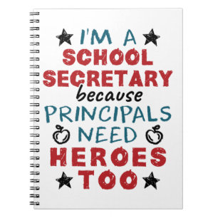 Funny School Secretary Heroes Wertschätzung Notizblock