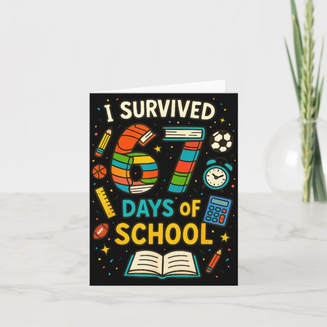 Funny School Six Seven Meme Student Teacher Joke 6 Karte (Vorderseite)