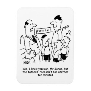 Funny School Sports Day Vathers Race Magnet
