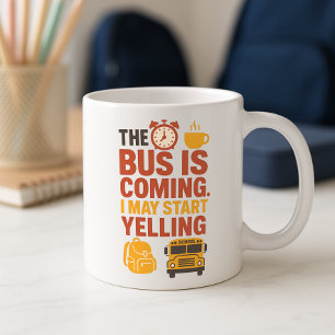 Funny School Tasse; Fun Parning Bus & Yelling Kaffeetasse