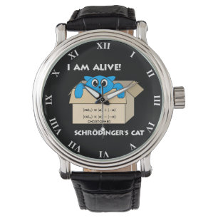 Funny Schrodingers Katze ist ein lebender Quantenm Armbanduhr