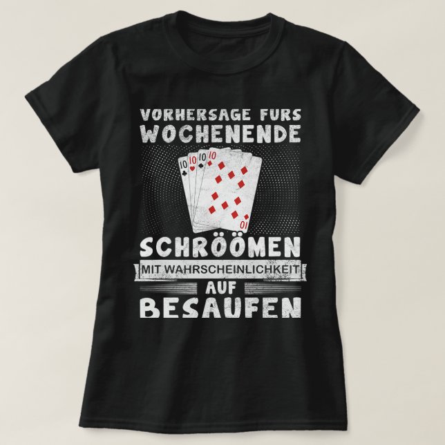 Funny Schröömen Doll Kartenspiel Rheinland Sprichw T-Shirt (Design vorne)