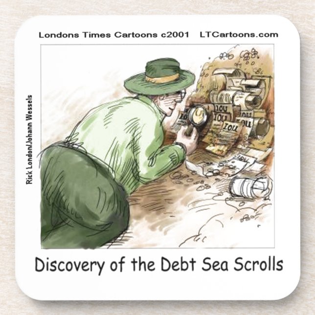 Funny Schulden Sea Scrolls Getränkeuntersetzer (Vorderseite)