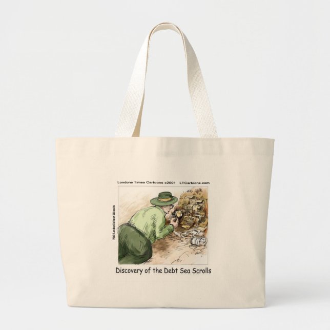 Funny Schulden Sea Scrolls Jumbo Stoffbeutel (Vorne)