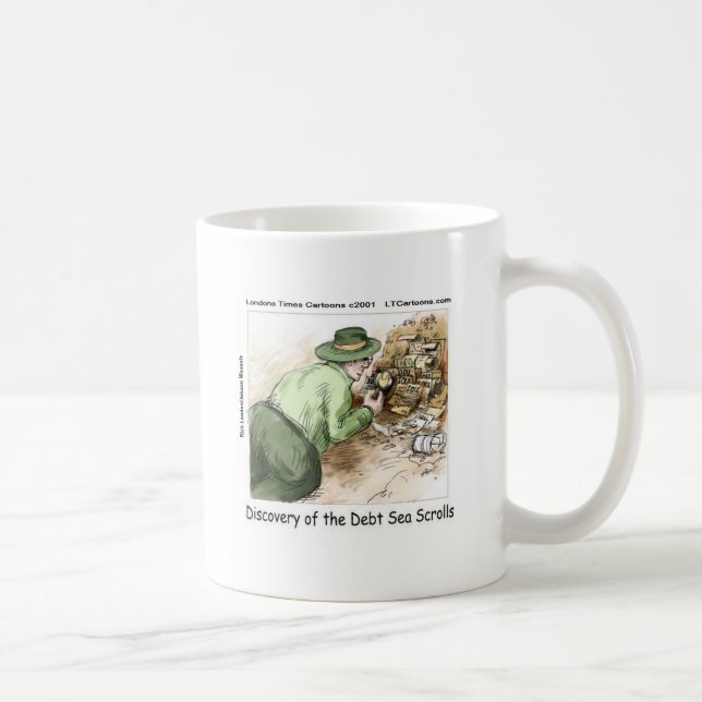Funny Schulden Sea Scrolls Kaffeetasse (Rechts)
