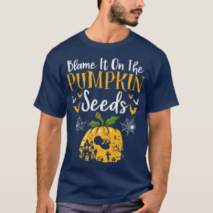 Funny Schwangerancy Pumpkin Seeds Halloween Schwan T-Shirt