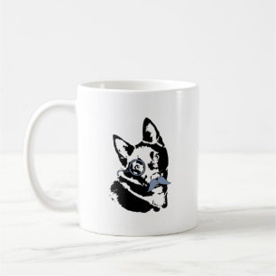 Funny Schwarz-weiß Schipperke Tasse