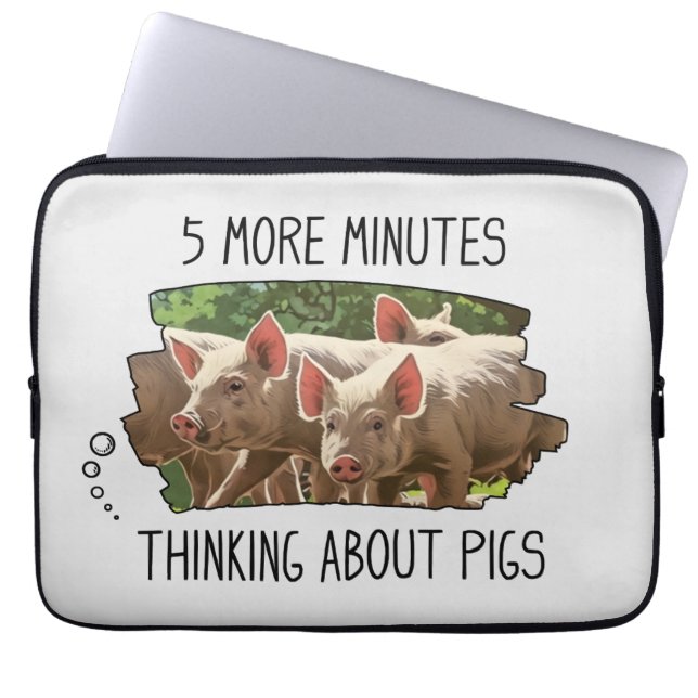 Funny Schweine Laptop Sleeve (Vorderseite)