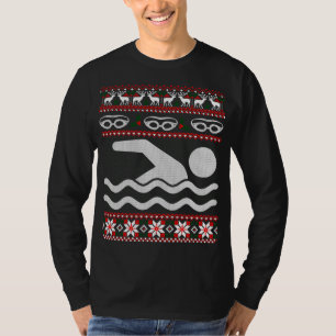 Funny Schwimmen Ugly Weihnachtskraut T-Shirt