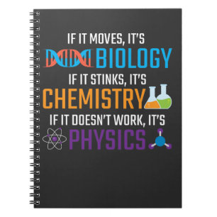 Funny Science Biology Chemistry Physical Teacher Notizblock