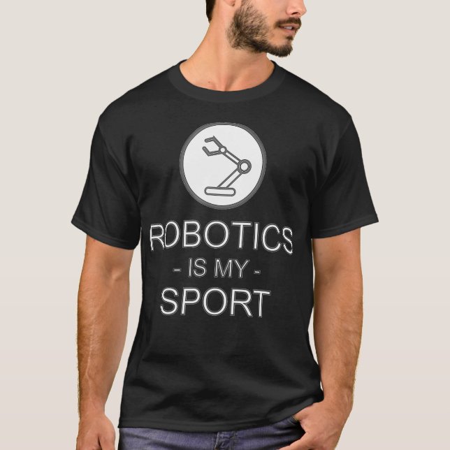 Funny Science Coding Coder Robotics ist mein Sport T-Shirt (Vorderseite)