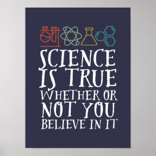 Funny Science ist wahre Geek und Nerd-Wissenschaft Poster